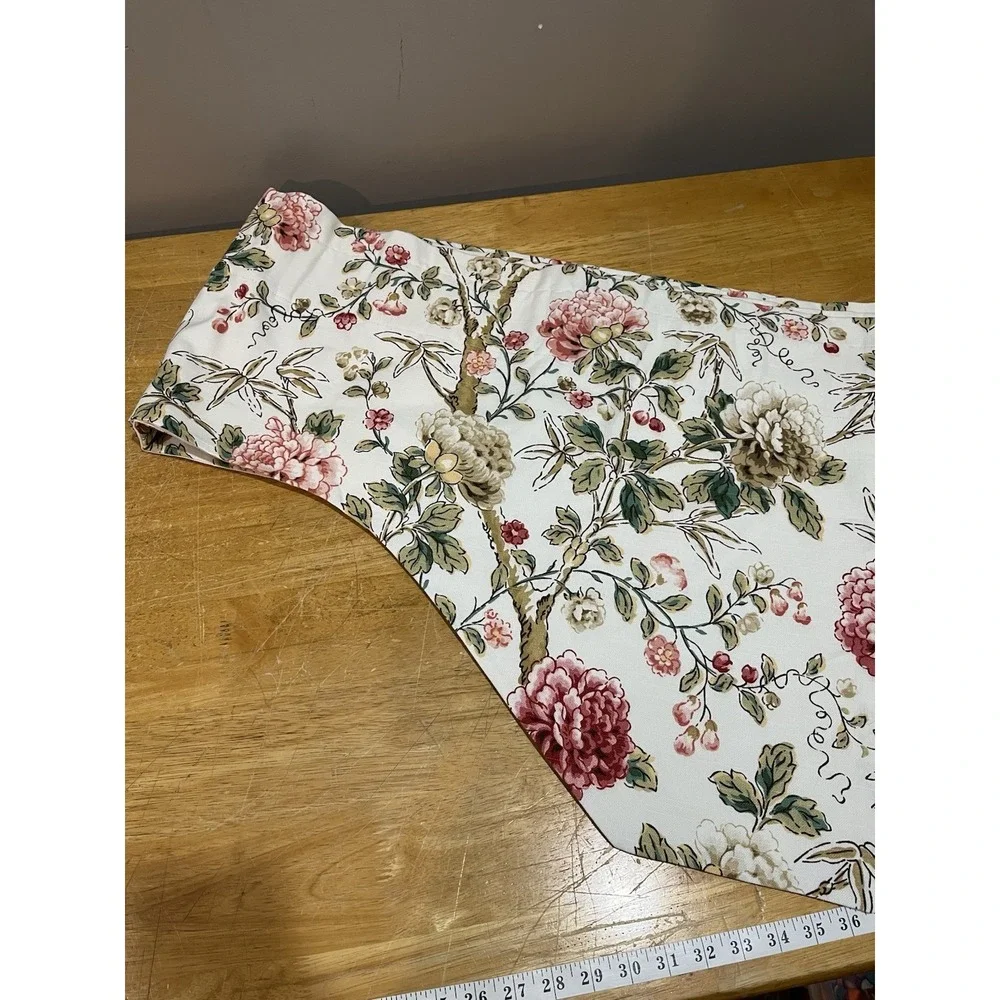 P Kaufmann Botanical Pink Floral Custom Valance Rod Pocket 104x20